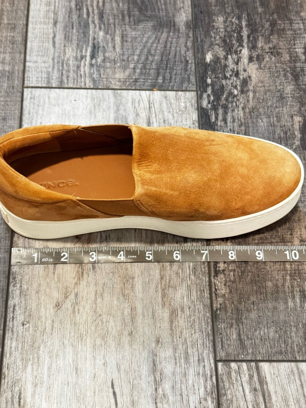 Vince Women's Suede Slip-On Sneakers in Cognac Sz 9 - Picture 13 of 14